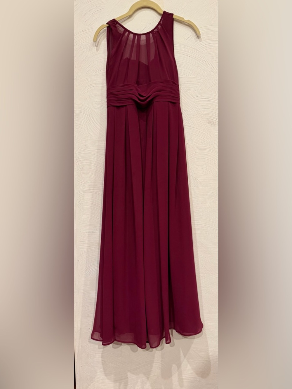 Bill Levkoff Wine Chiffon Maxi Skirt Gown - Girls Size 8